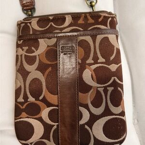 Coach Brown and Tan Crossbody Bag